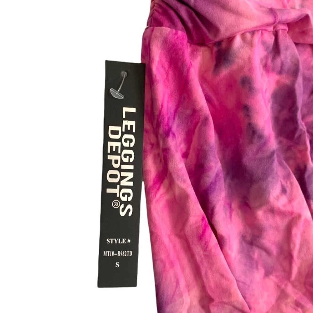 NWT Leggings Depot Tie Dye Print Maternity Leggings w/ Elastic Waist - Picture 6 of 7